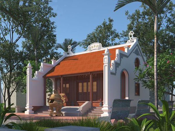 Mẫu nhà thờ họ 1 gian đẹp